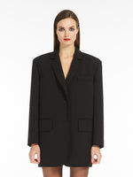 Oversized wool crêpe blazer