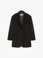 Oversized wool crêpe blazer