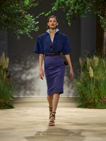 Canvas pencil skirt