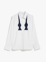 Cotton shirt with bow tie
