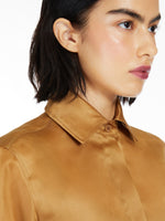 Fluid silk organza shirt