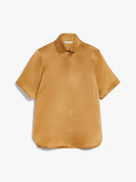 Fluid silk organza shirt