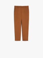 Stretch satin cropped trousers