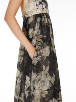 Printed chiffon bustier dress