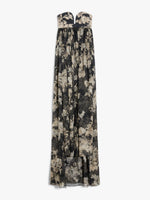 Printed chiffon bustier dress