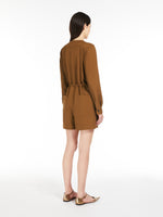 Gabardine wool short jumpsuit