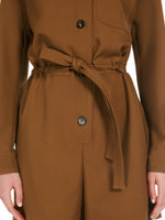 Gabardine wool short jumpsuit