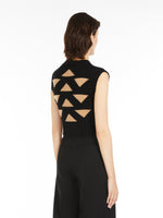 Wool and cashmere cropped waistcoat