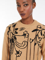 Short wool and cashmere jumper