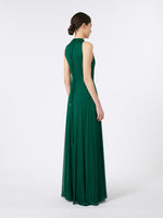 Long, mesh-jersey dress