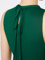 Long, mesh-jersey dress
