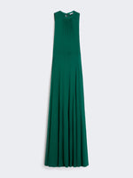 Long, mesh-jersey dress