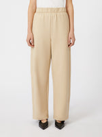 Cotton and silk jersey fleece trousers