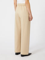 Cotton and silk jersey fleece trousers