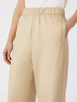 Cotton and silk jersey fleece trousers