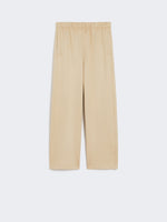 Cotton and silk jersey fleece trousers