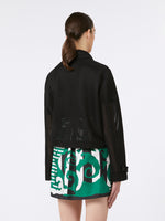 Boxy jacket in technical mesh
