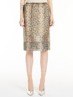 Straight python-print skirt