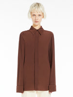 Slim-fit pure silk shirt