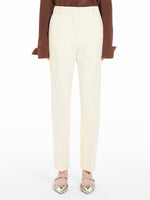 Slim-fit stretch wool trousers