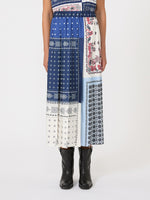 Printed twill skirt
