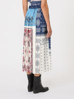 Printed twill skirt