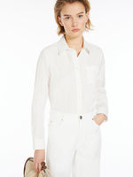Striped straight-fit poplin shirt