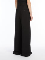 Viscose and linen wide trousers