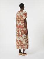 Printed silk T-shirt dress