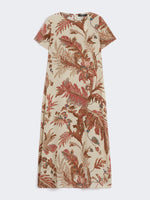 Printed silk T-shirt dress