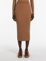 Rib-knit skirt