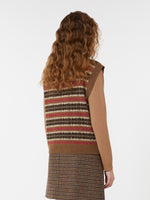 Wool and alpaca jacquard gilet