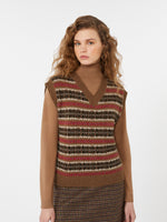 Wool and alpaca jacquard gilet