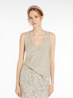 Sequinned yarn top