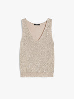 Sequinned yarn top