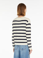Cotton yarn button-up sweater