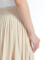 Pleated crepe jersey skirt