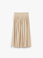 Pleated crepe jersey skirt