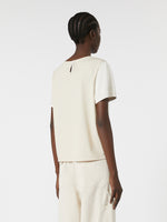 Satin and jersey T-shirt