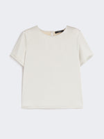 Satin and jersey T-shirt