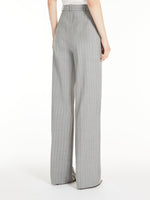 Pinstripe wool trousers