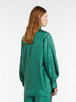Silk blouse with collar sash