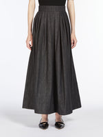 Denim-look cotton skirt