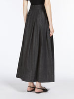 Denim-look cotton skirt