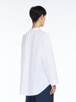 Tie-detail poplin shirt