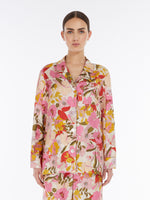 Printed silk pyjama shirt