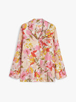 Printed silk pyjama shirt