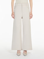 Wide jersey trousers