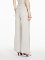 Wide jersey trousers