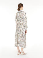 Printed silk shirt dress